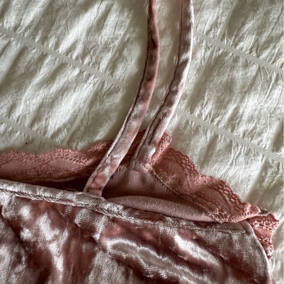 Pink Velvet Cami, Unknown Brand and Size - Picture 2 of 9